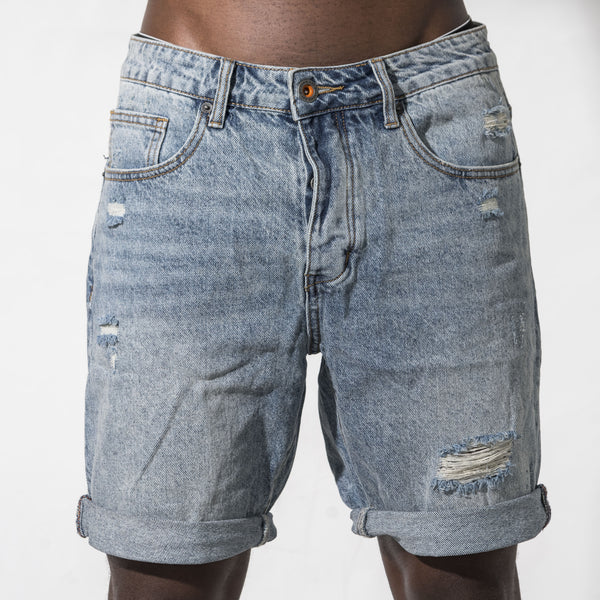 04W31BD - Bermuda In Denim Lacerato