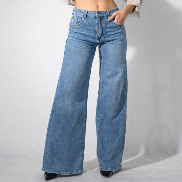 Jeans Wide Leg Cinque Tasche