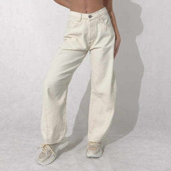 Jeans Barrel Con Impunture
