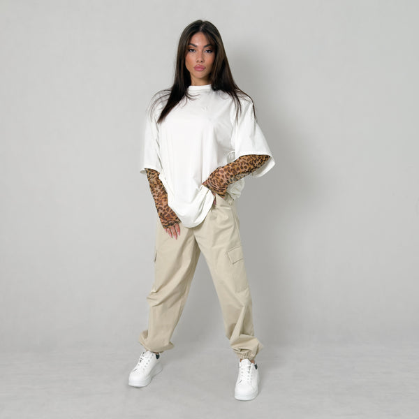 Maglia Oversize Manica In Tulle