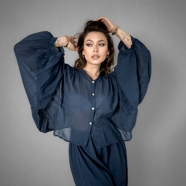 Camicia Palloncino In Cotone