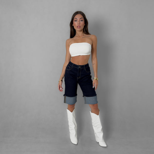 Bermuda Jeans Risvolto