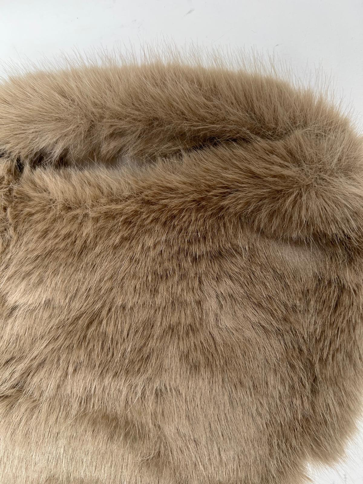 BORSA PELUCHE|Colore:Fango