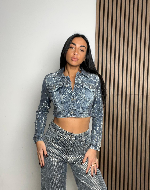 GIUBBINO CROP|Colore:Jeans