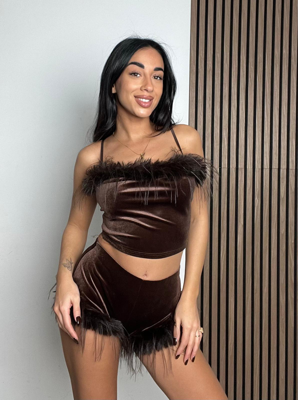 COMPLETO PLUME|Colore:Moro