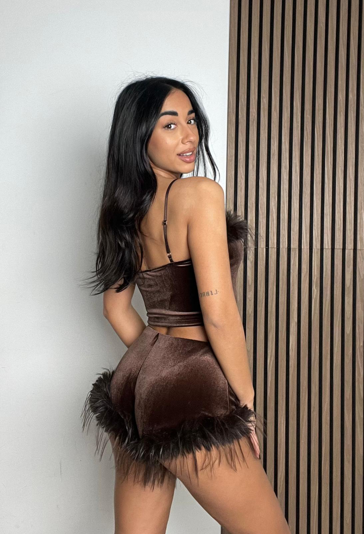 COMPLETO PLUME|Colore:Moro