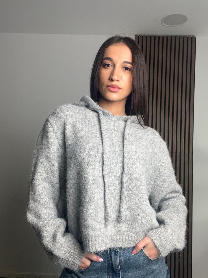 MAGLIA CAPPUCCIO|Colore:Grigio-chiaro