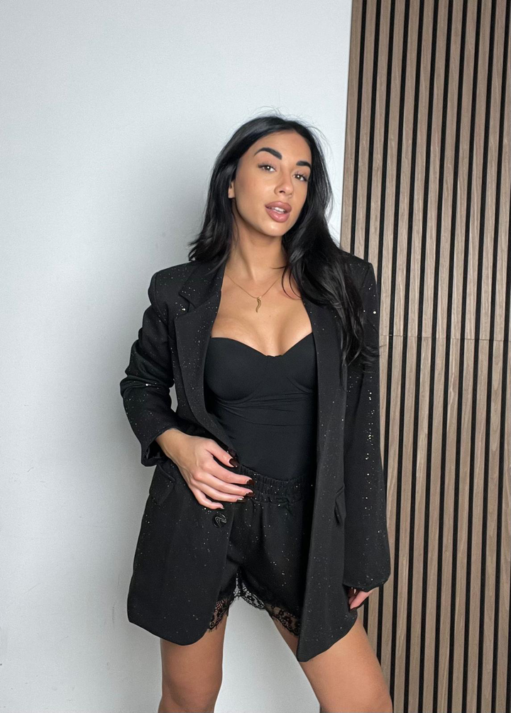 GIACCA SHINE|Colore:Nero