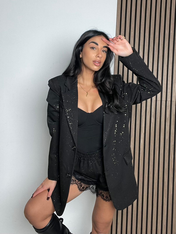 GIACCA SHINE|Colore:Nero